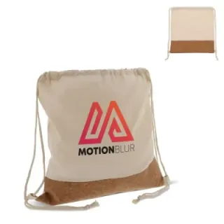 Drawstring bag Cork with cotton cords 38x41cm - LT95269 (gadzety reklamowe)